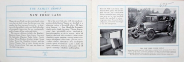 Ford A Modelprogram 1928 "The Family Group of Cars" Carbrochure (4769)